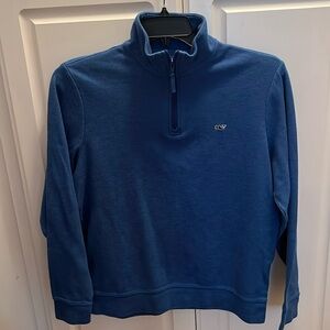 Vineyard Vines Men’s Quarter Zip Sweater Pre-owned 100% cotton Size‎ Medium Blue
